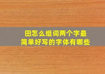 田怎么组词两个字最简单好写的字体有哪些