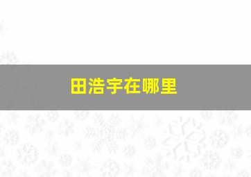 田浩宇在哪里