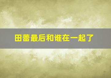 田蕾最后和谁在一起了