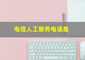 电信人工服务电话是