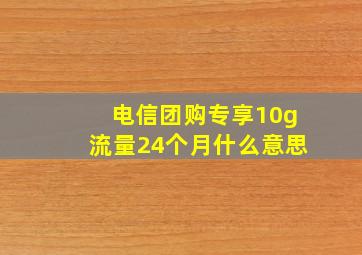 电信团购专享10g流量24个月什么意思