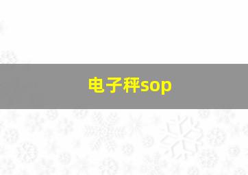 电子秤sop