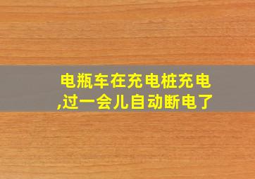 电瓶车在充电桩充电,过一会儿自动断电了