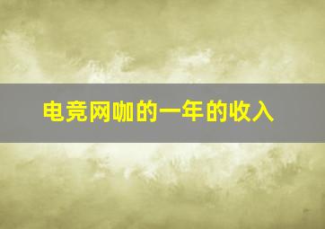 电竞网咖的一年的收入