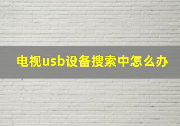 电视usb设备搜索中怎么办