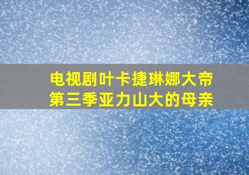 电视剧叶卡捷琳娜大帝第三季亚力山大的母亲