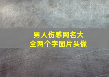 男人伤感网名大全两个字图片头像