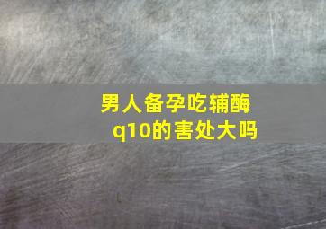 男人备孕吃辅酶q10的害处大吗