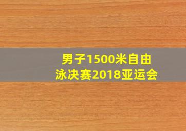 男子1500米自由泳决赛2018亚运会