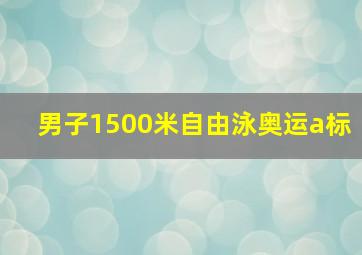 男子1500米自由泳奥运a标