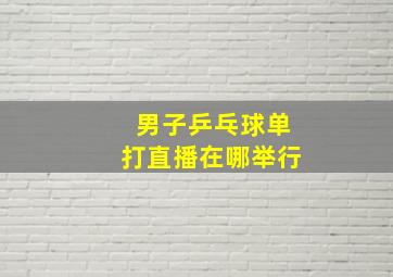 男子乒乓球单打直播在哪举行