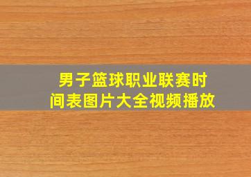 男子篮球职业联赛时间表图片大全视频播放