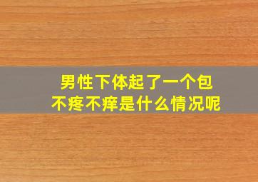 男性下体起了一个包不疼不痒是什么情况呢