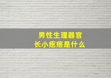 男性生理器官长小疙瘩是什么