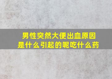 男性突然大便出血原因是什么引起的呢吃什么药