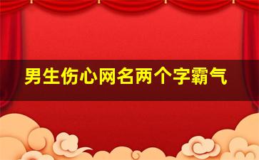 男生伤心网名两个字霸气