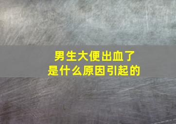 男生大便出血了是什么原因引起的