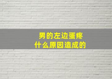 男的左边蛋疼什么原因造成的