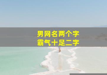 男网名两个字霸气十足二字