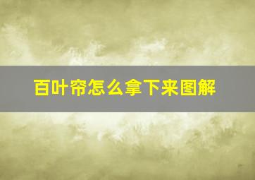 百叶帘怎么拿下来图解