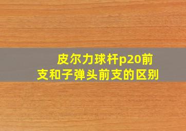 皮尔力球杆p20前支和子弹头前支的区别