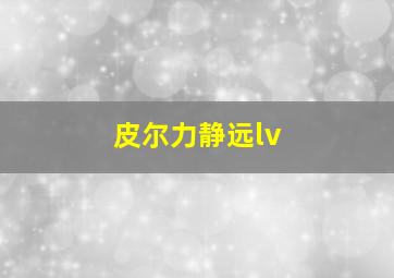 皮尔力静远lv