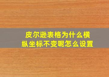 皮尔逊表格为什么横纵坐标不变呢怎么设置