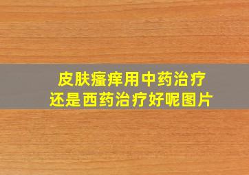 皮肤瘙痒用中药治疗还是西药治疗好呢图片