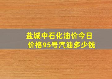 盐城中石化油价今日价格95号汽油多少钱