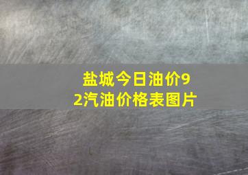 盐城今日油价92汽油价格表图片