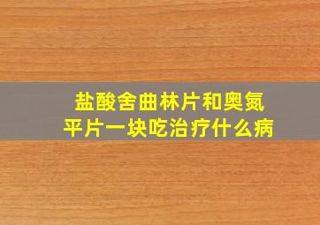 盐酸舍曲林片和奥氮平片一块吃治疗什么病