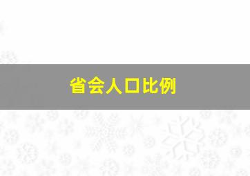 省会人口比例