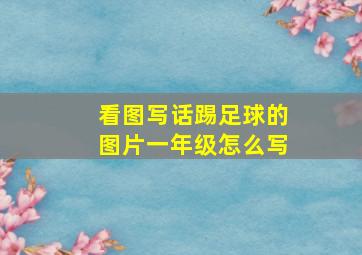 看图写话踢足球的图片一年级怎么写