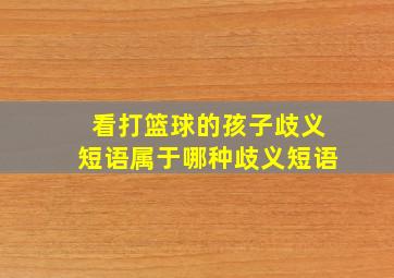 看打篮球的孩子歧义短语属于哪种歧义短语