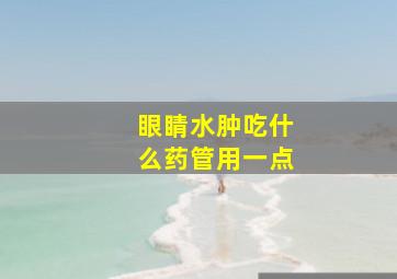 眼睛水肿吃什么药管用一点