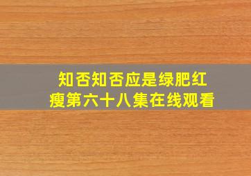 知否知否应是绿肥红瘦第六十八集在线观看