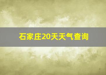 石家庄20天天气查询