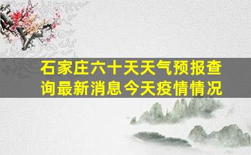 石家庄六十天天气预报查询最新消息今天疫情情况