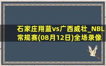 石家庄翔蓝vs广西威壮_NBL常规赛(08月12日)全场录像