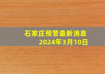 石家庄预警最新消息2024年3月10日