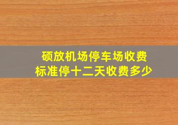 硕放机场停车场收费标准停十二天收费多少