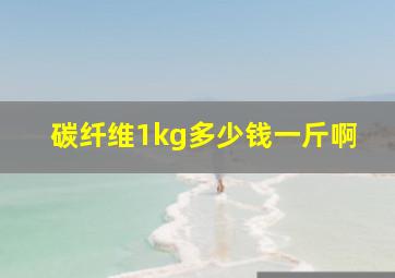 碳纤维1kg多少钱一斤啊