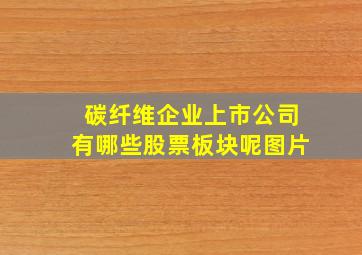 碳纤维企业上市公司有哪些股票板块呢图片