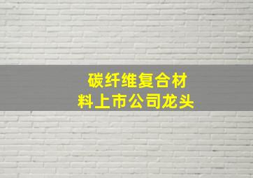 碳纤维复合材料上市公司龙头