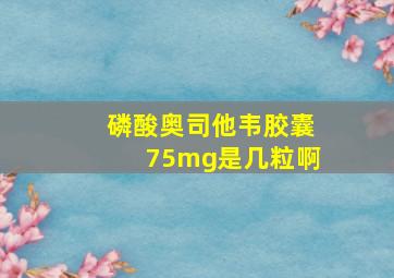 磷酸奥司他韦胶囊75mg是几粒啊