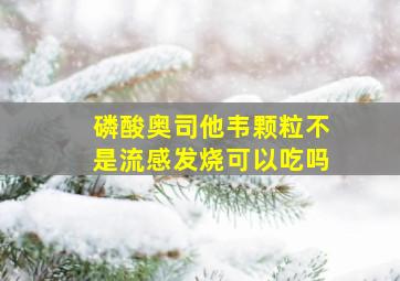 磷酸奥司他韦颗粒不是流感发烧可以吃吗