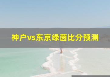 神户vs东京绿茵比分预测