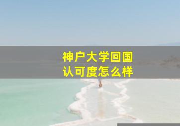 神户大学回国认可度怎么样