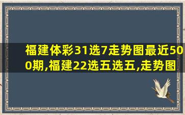 福建体彩31选7走势图最近500期,福建22选五选五,走势图