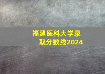 福建医科大学录取分数线2024